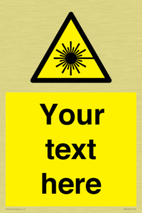 Custom Laser Hazard Sign